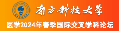 免费试看插屄南方科技大学医学2024年春季国际交叉学科论坛